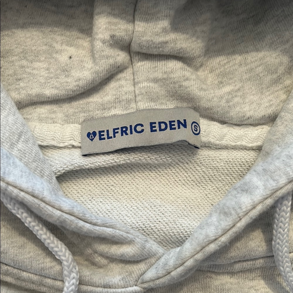 Aelfric Eden Gray Hoodie with Blue Logo - Picture 2 of 3